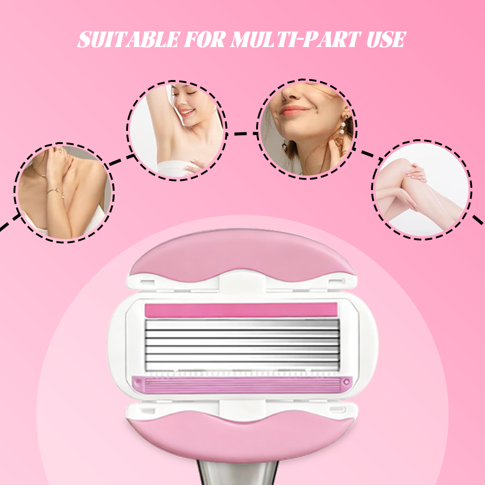 Unisex Safety Six-layer Blade Anti-slip Women's Shaving Razor Fashionable Men's Shaving Razor