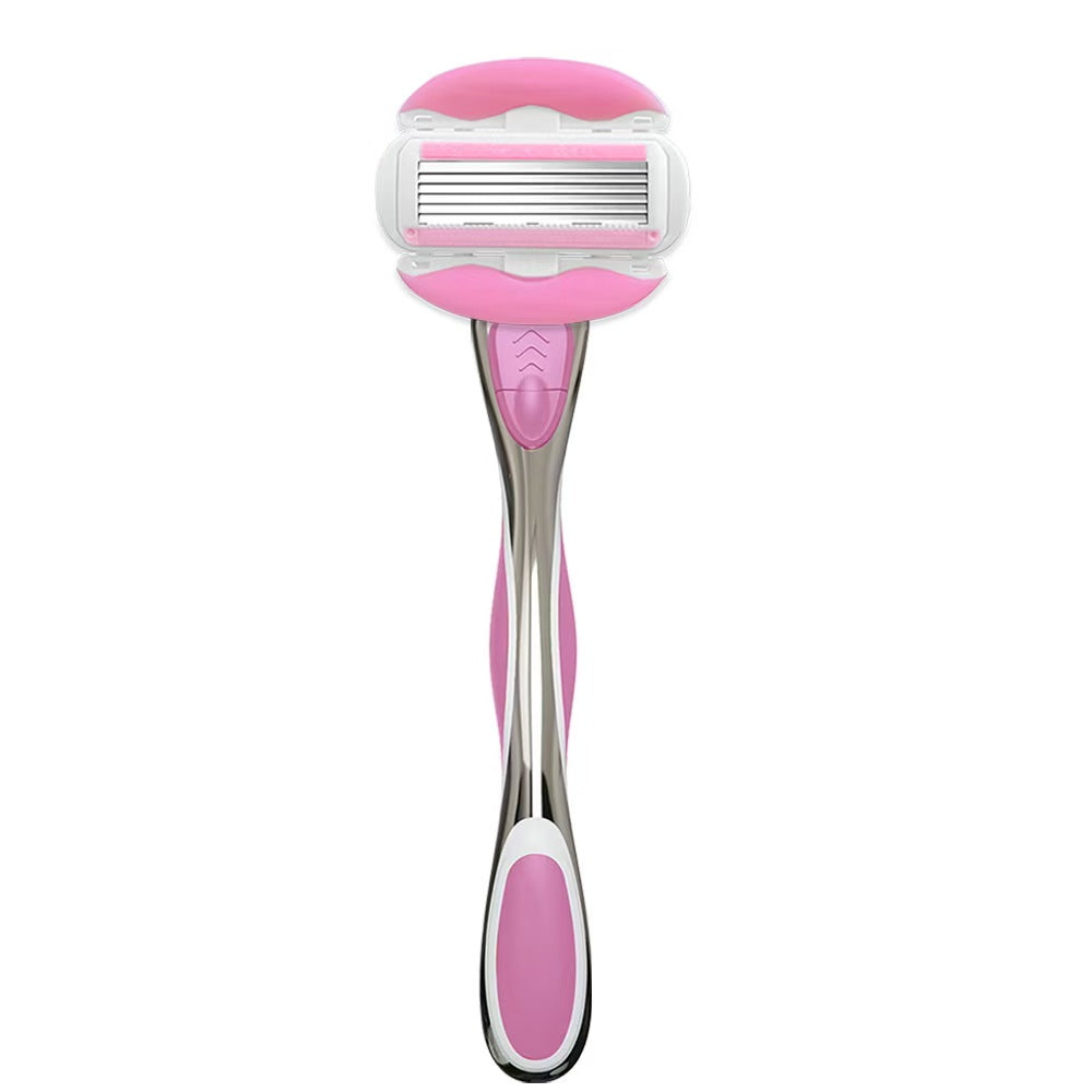 Unisex Safety Six-layer Blade Anti-slip Women's Shaving Razor Fashionable Men's Shaving Razor