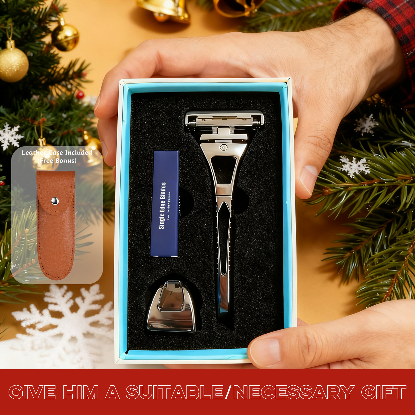 Revolutionary 4-Layer Half-Blade DE Safety Razor | Precision Shave with Magnetic Ease | Luxury Eco-Friendly Gift Set