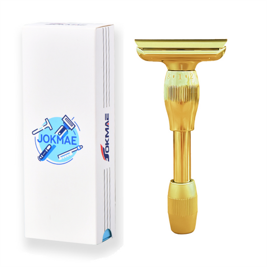 Unisex Double-Sided Blade Head Anti-slip Adjustable Gear Aluminum Alloy Shaving Razor