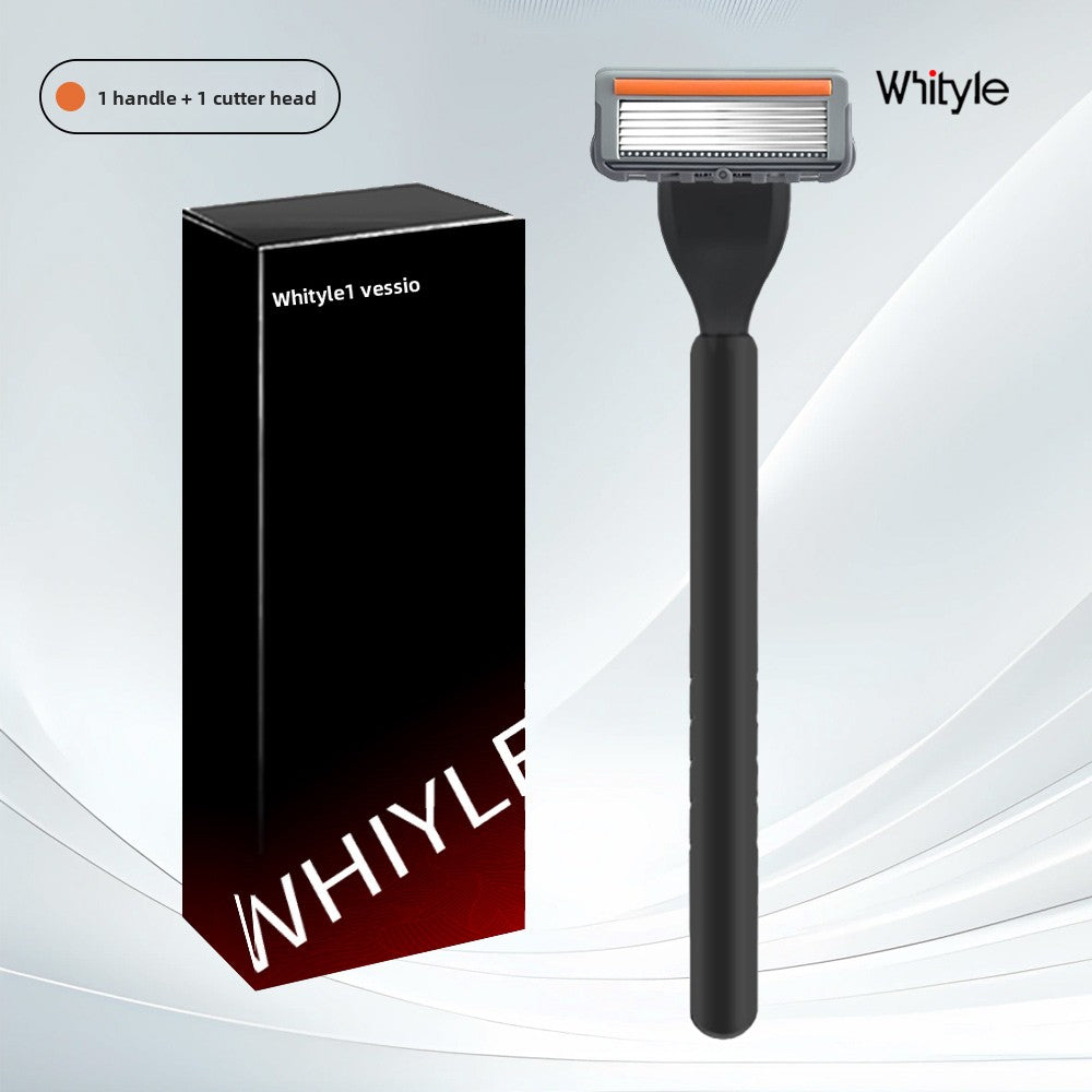 Men's Six-Layer Folding Blade Anti-Slip Aluminum Alloy Stainless Steel ABS Razor