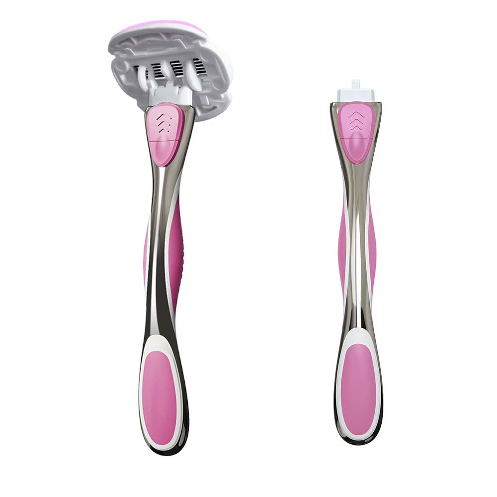 Unisex Safety Six-layer Blade Anti-slip Women's Shaving Razor Fashionable Men's Shaving Razor