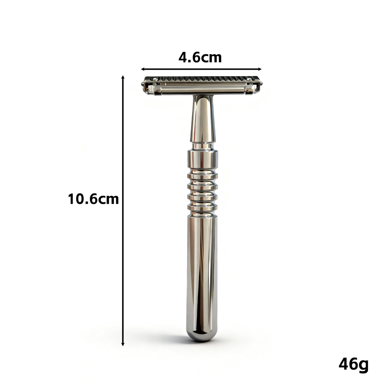 Premium Double-Layer Half-Blade Safety Razor – Solid Zinc Alloy Head & Handle, Includes 10 Replacement Blades + Travel Storage Box