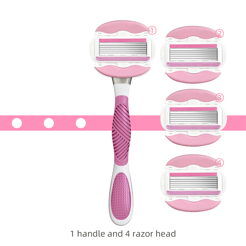 Unisex Safety Six-layer Blade Anti-slip Women's Shaving Razor Fashionable Men's Shaving Razor