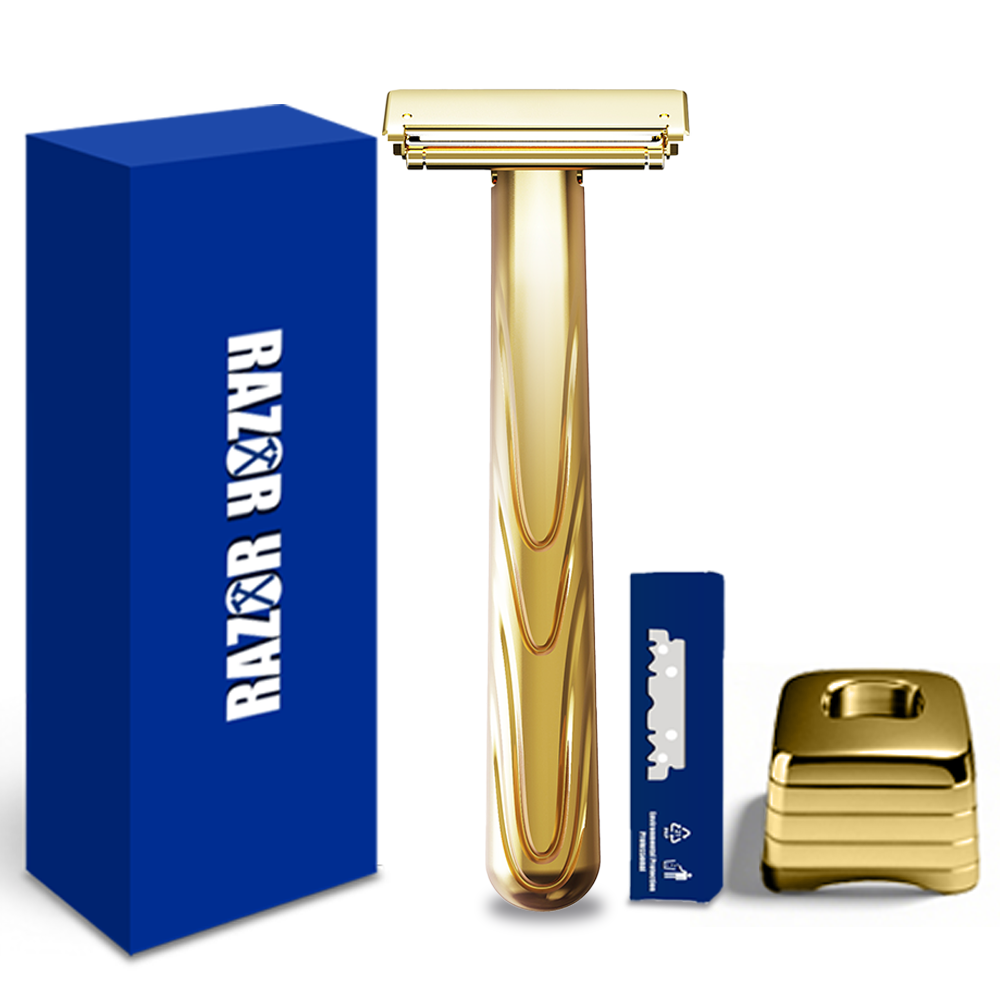 JOKMAE 21T Glide Pro 4D Super Double-edged Safety Razor Half Blade Shaver With Travel Leather Storage Bag for Men Grooming Care