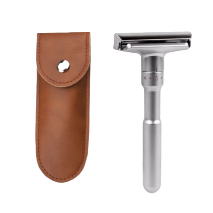 Men's Adjustable 6-Speed Double-Sided Zinc Alloy Stainless Steel Safety Razor