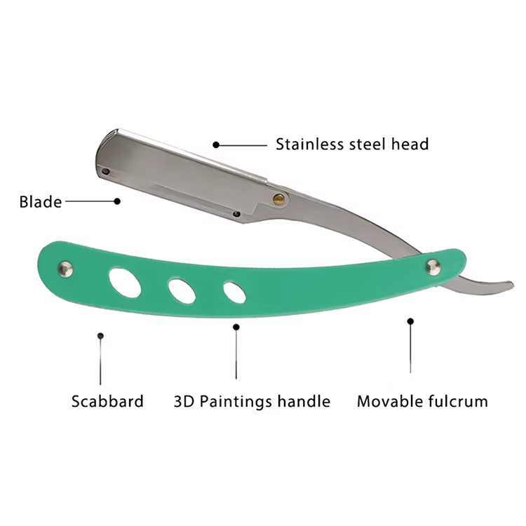 Professional Barber Straight Razor Stainless Steel Safety Blade Shaver for Men & Women Salon Hair Cut