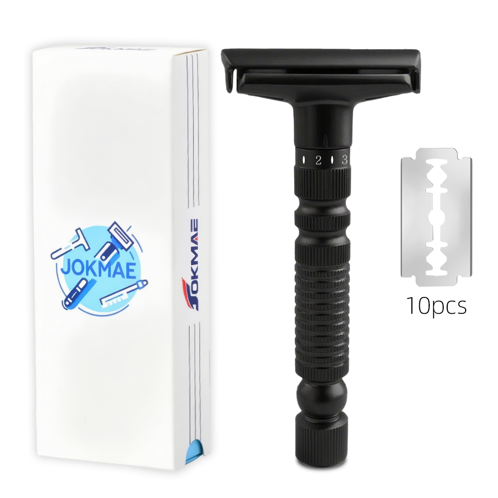 Men's Adjustable 6-speed Double-sided Zinc Alloy Stainless Steel Safety Razor Gift Box