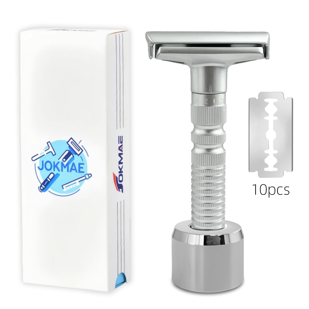 Men's Adjustable 6-speed Double-sided Zinc Alloy Stainless Steel Safety Razor Gift Box