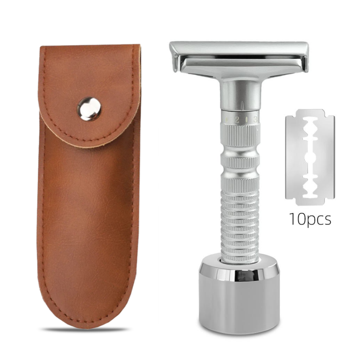 Men's Adjustable 6-speed Double-sided Zinc Alloy Stainless Steel Safety Razor Gift Box