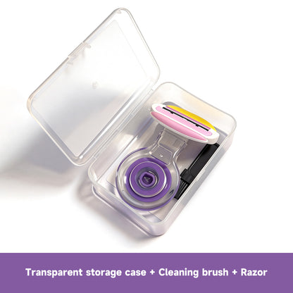 Cute Cartoon Lip Design 3-Layer Silicone Razor for Women – Includes Transparent Storage Box