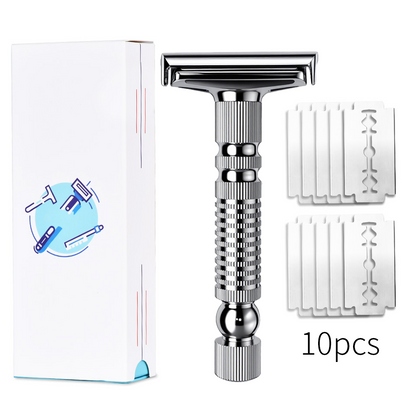 Mens Shaving New Adjustable Safety Razor Double Edge Classic Mild Aggressive Zinc Alloy Shaver