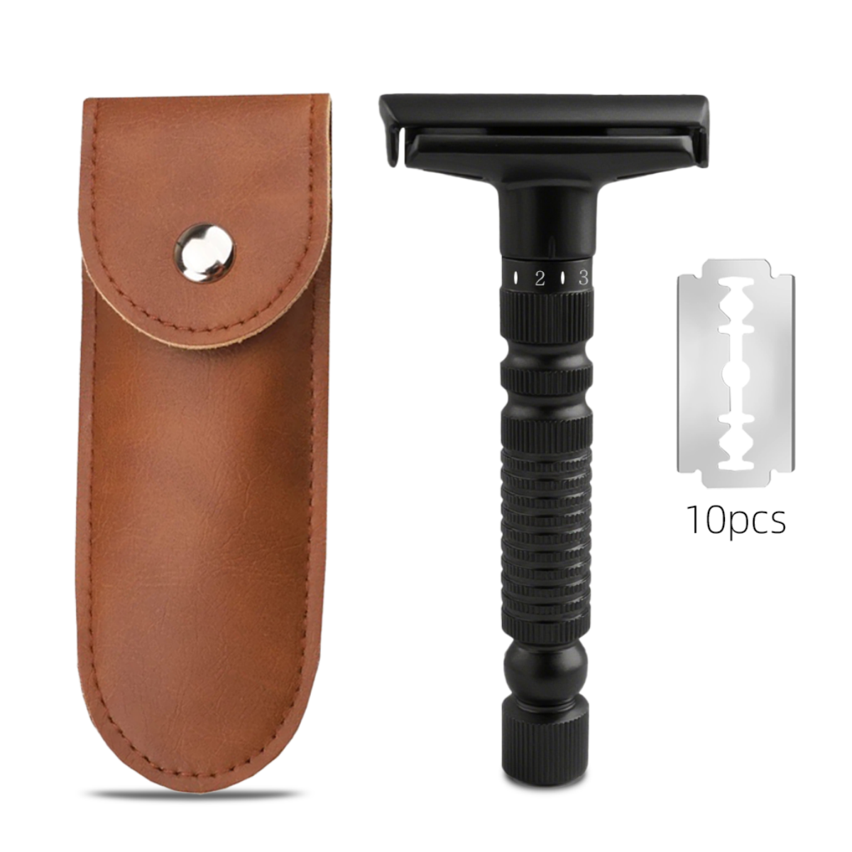 Men's Adjustable 6-speed Double-sided Zinc Alloy Stainless Steel Safety Razor Gift Box