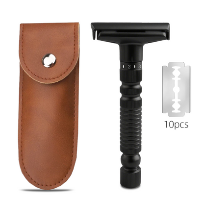Men's Adjustable 6-speed Double-sided Zinc Alloy Stainless Steel Safety Razor Gift Box