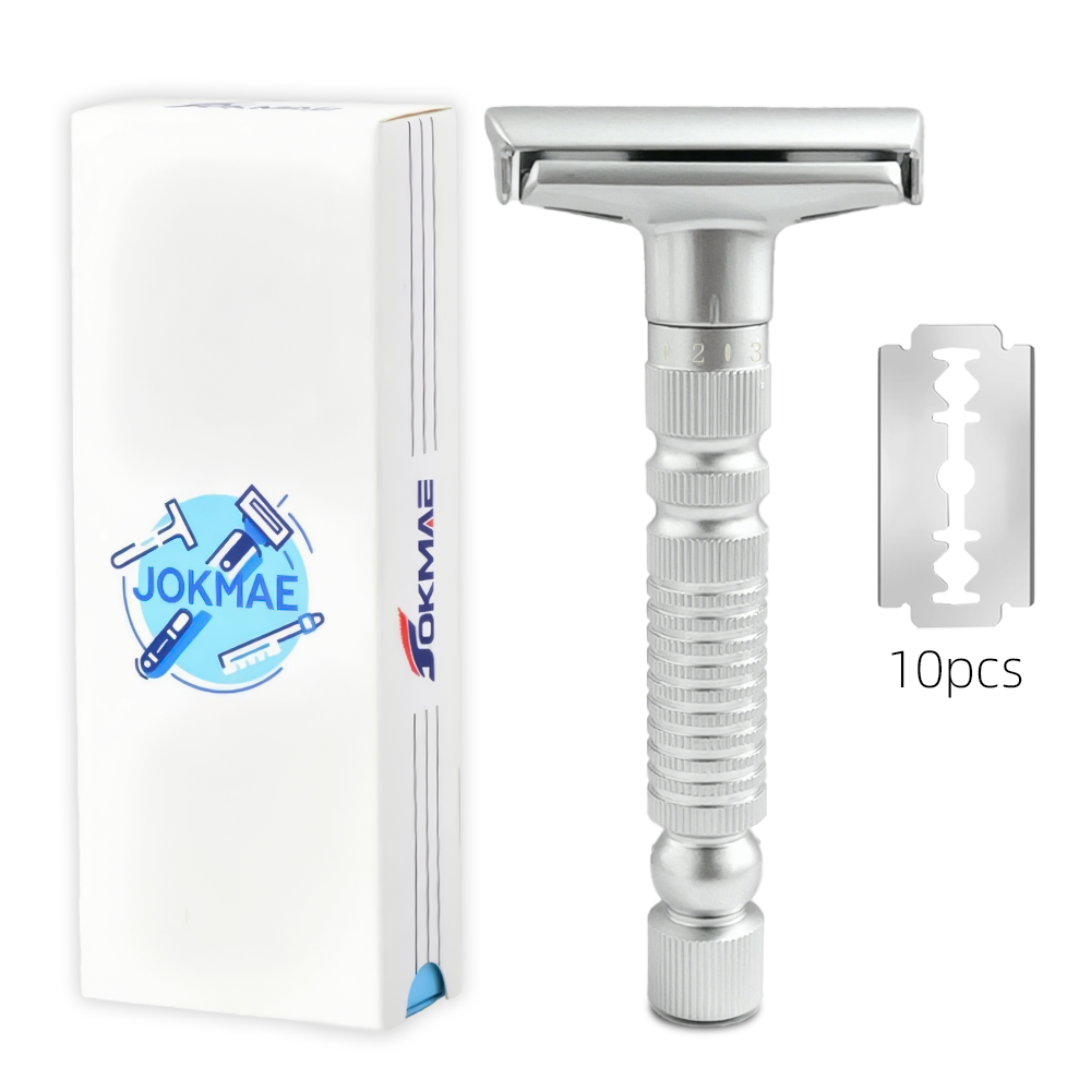 Men's Adjustable 6-speed Double-sided Zinc Alloy Stainless Steel Safety Razor Gift Box