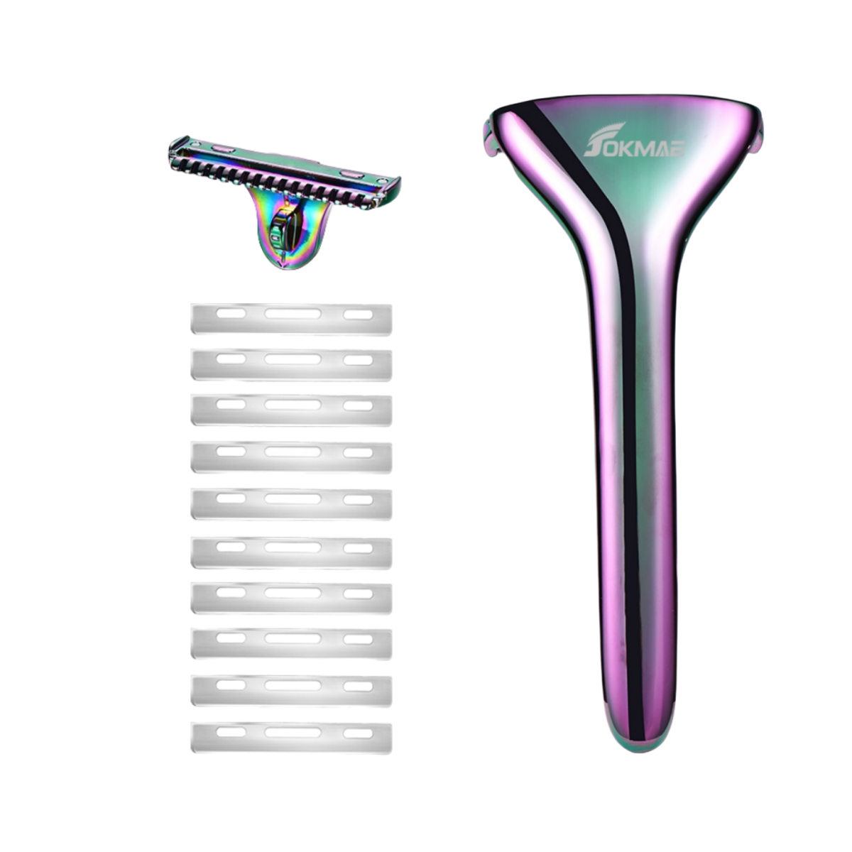 Multicolor Magnetic Sawtooth Razor Zinc Alloy Stainless Steel Safety Razor