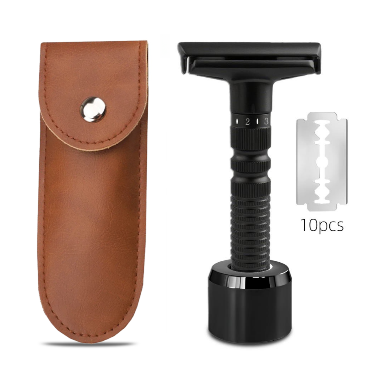 Men's Adjustable 6-speed Double-sided Zinc Alloy Stainless Steel Safety Razor Gift Box