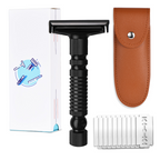 Mens Shaving New Adjustable Safety Razor Double Edge Classic Mild Aggressive Zinc Alloy Shaver Travel Kit