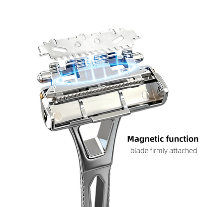 Revolutionary 4-Layer Half-Blade DE Safety Razor | Precision Shave with Magnetic Ease | Luxury Eco-Friendly Gift Set