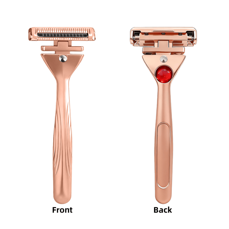 Magnetic 4-Layer Semi-Blade DE Safety Razor | Precision Luxury Shave & Eco-Friendly Design | Complete Gift Set