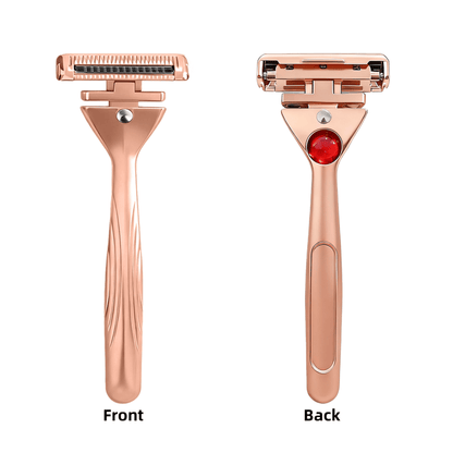 Magnetic 4-Layer Semi-Blade DE Safety Razor | Precision Luxury Shave & Eco-Friendly Design | Complete Gift Set