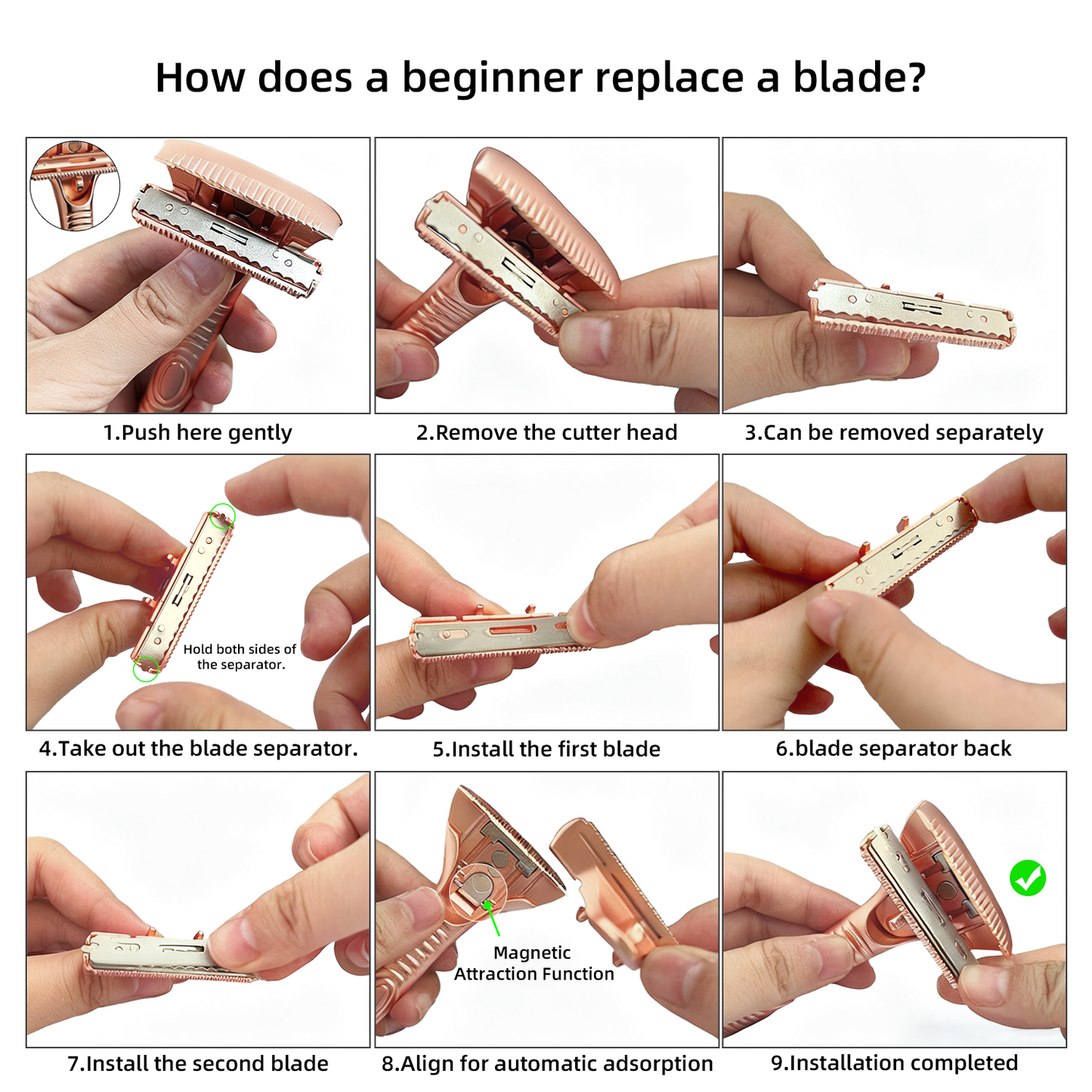 Eco-Luxe Double Edge Razor Set w/ Premium Case, Stand & 10 Blades. The Ultimate Sustainable Shaving Experience & Perfect Gift.