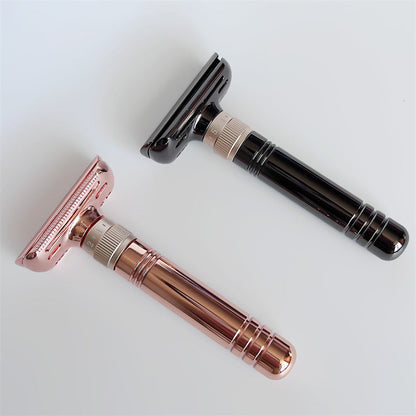 Men's Double-Sided Blade Adjustable Speed Zinc Alloy Stainless Steel Safety Razor