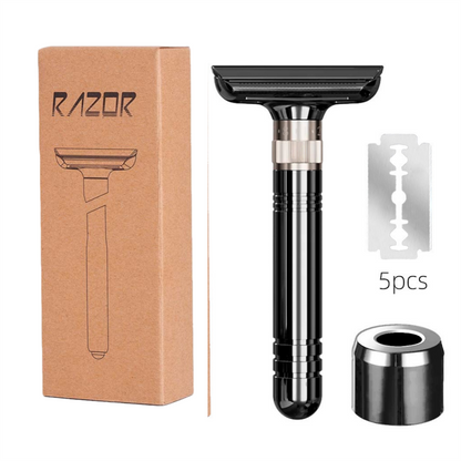 Men's Double-Sided Blade Adjustable Speed Zinc Alloy Stainless Steel Safety Razor