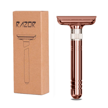 Men's Double-Sided Blade Adjustable Speed Zinc Alloy Stainless Steel Safety Razor