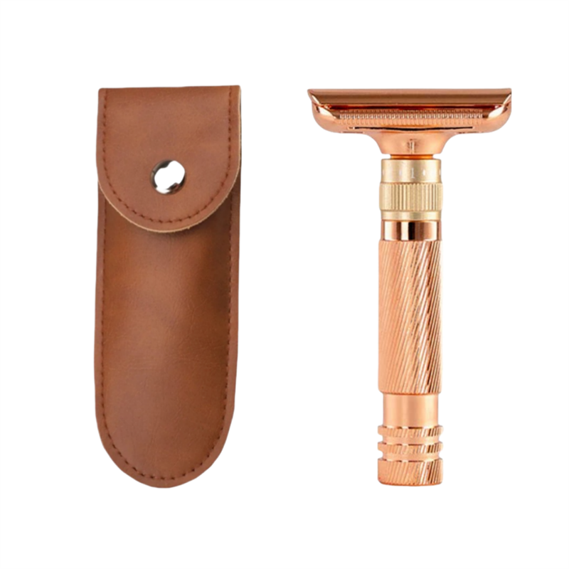 Men's Double-Sided Blade Zinc Alloy Stainless Steel Safety Razor For Shaving