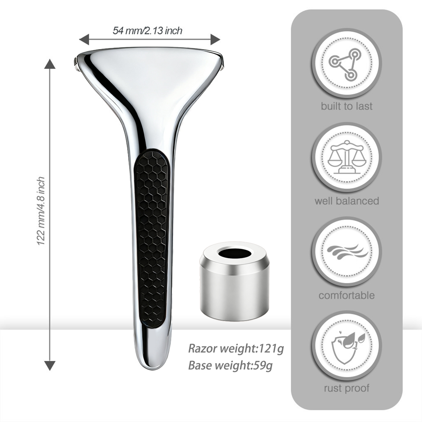 Eco-Luxe Double Edge Razor Set w/ Premium Case, Stand & 10 Blades. The Ultimate Sustainable Shaving Experience & Perfect Gift.