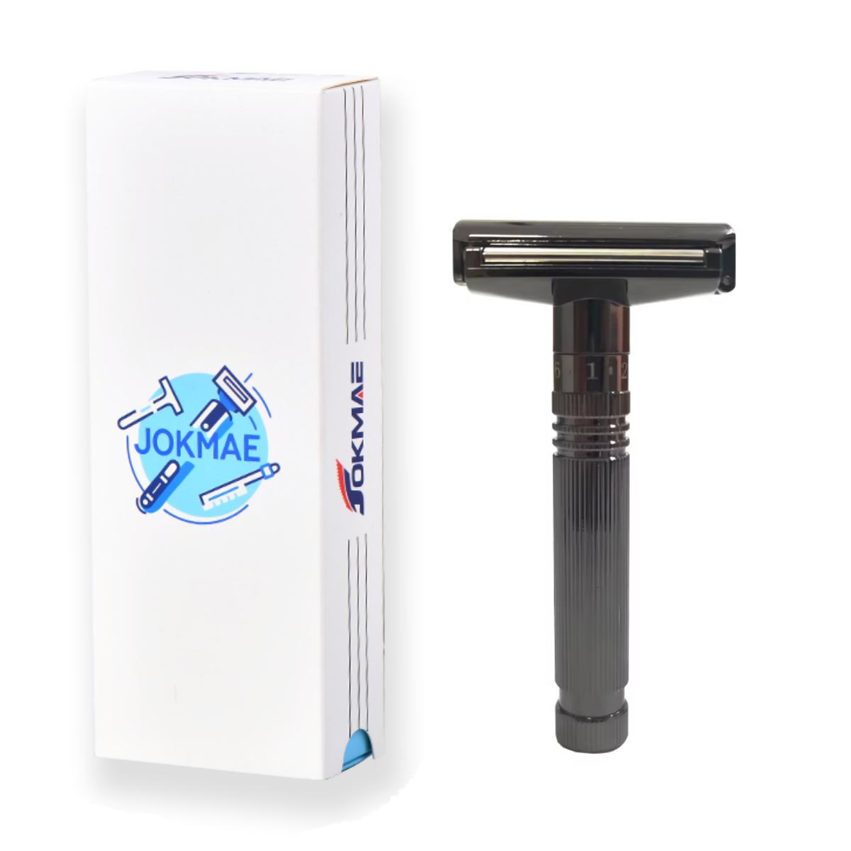 Men's Double-Sided Roller Blade Adjustable Gear Zinc Alloy Stainless Steel Safety Razor Shaver