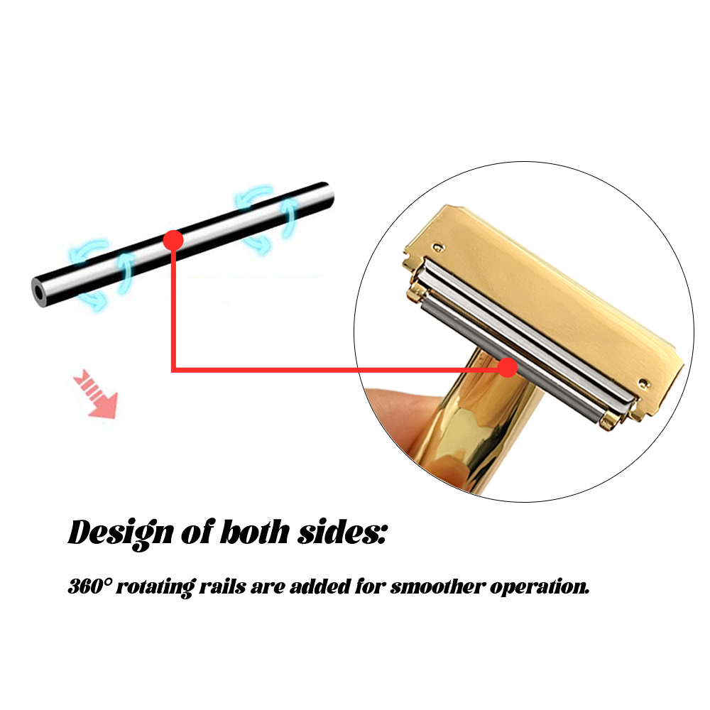 JOKMAE 21T Glide Pro 4D Super Double-edged Safety Razor Half Blade Shaver With Travel Leather Storage Bag for Men Grooming Care