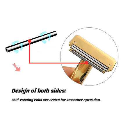 JOKMAE 21T Glide Pro 4D Super Double-edged Safety Razor Half Blade Shaver With Travel Leather Storage Bag for Men Grooming Care