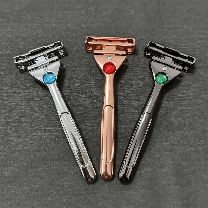 Magnetic 4-Layer Semi-Blade DE Safety Razor | Precision Luxury Shave & Eco-Friendly Design | Complete Gift Set