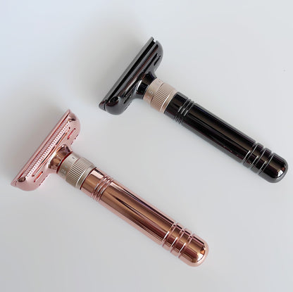Men's Double-Sided Blade Adjustable Speed Zinc Alloy Stainless Steel Safety Razor