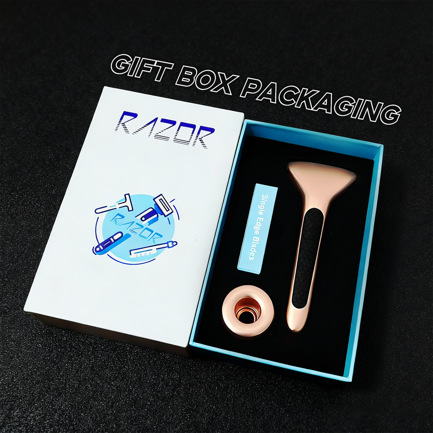 Magnetic Single Blade Razor w/ Roller Guide & Luxury Gift Set | Zero Waste Shave