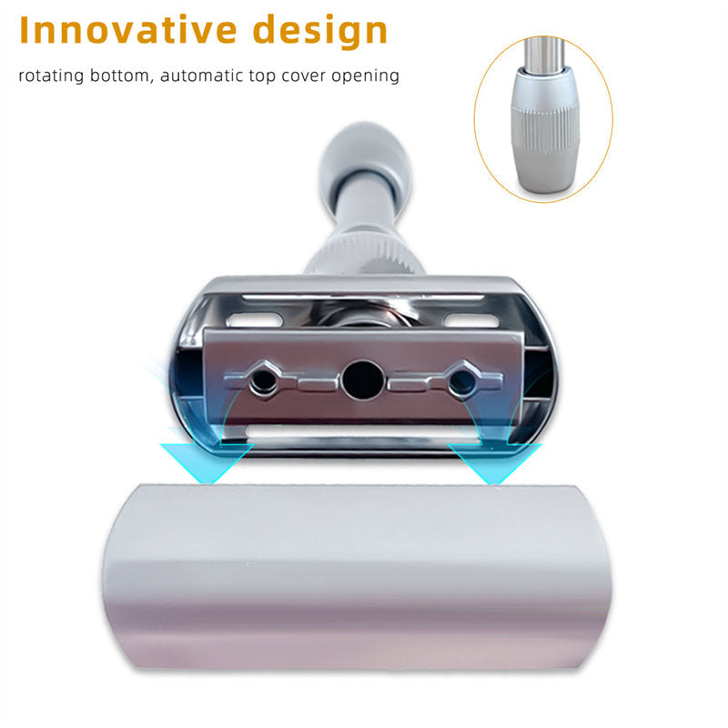 Unisex Double-Sided Blade Head Anti-slip Adjustable Gear Aluminum Alloy Shaving Razor