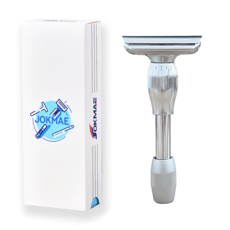 Unisex Double-Sided Blade Head Anti-slip Adjustable Gear Aluminum Alloy Shaving Razor