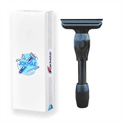 Unisex Double-Sided Blade Head Anti-slip Adjustable Gear Aluminum Alloy Shaving Razor