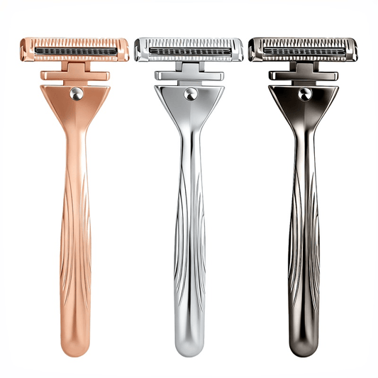 Magnetic 4-Layer Semi-Blade DE Safety Razor | Precision Luxury Shave & Eco-Friendly Design | Complete Gift Set