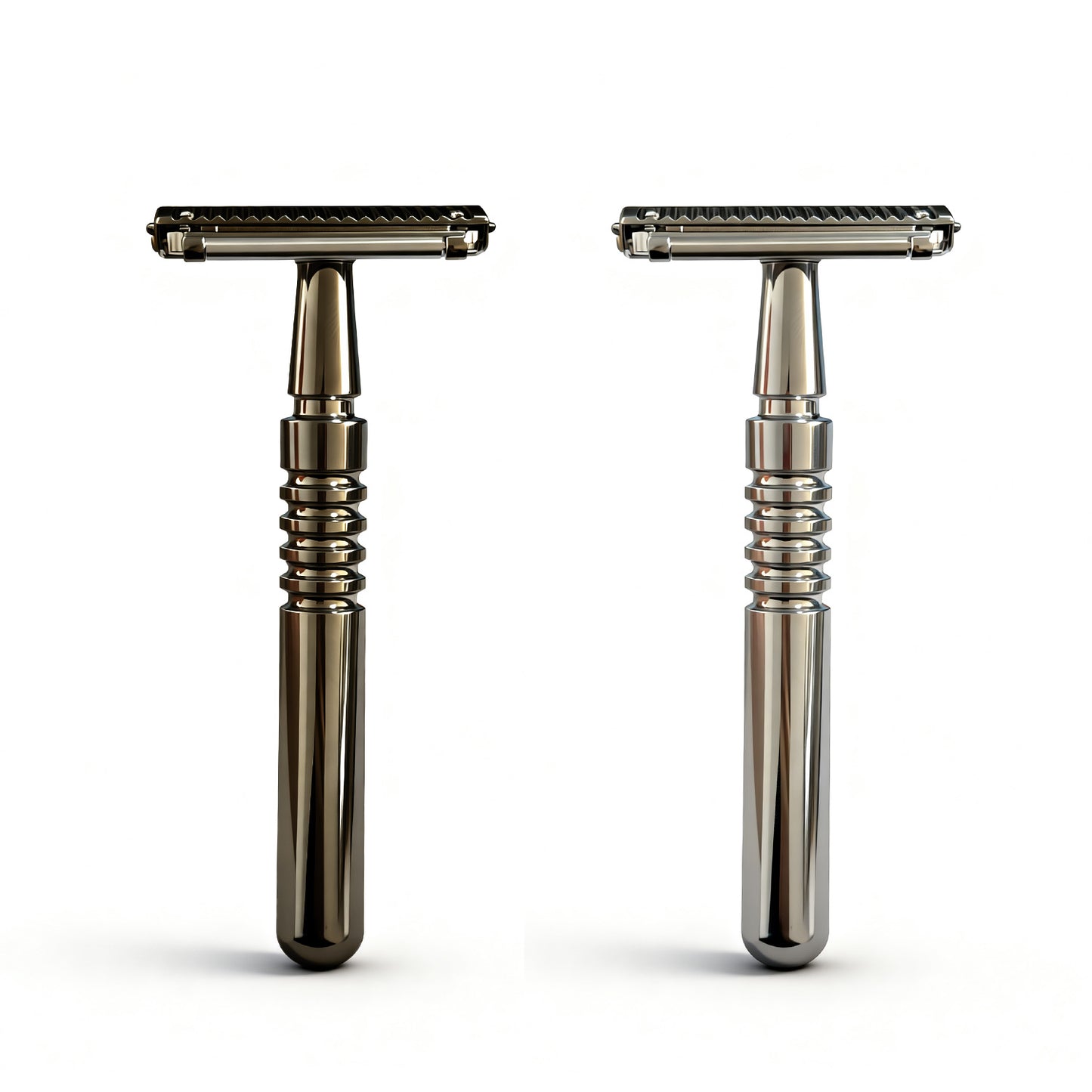 Premium Double-Layer Half-Blade Safety Razor – Solid Zinc Alloy Head & Handle, Includes 10 Replacement Blades + Travel Storage Box