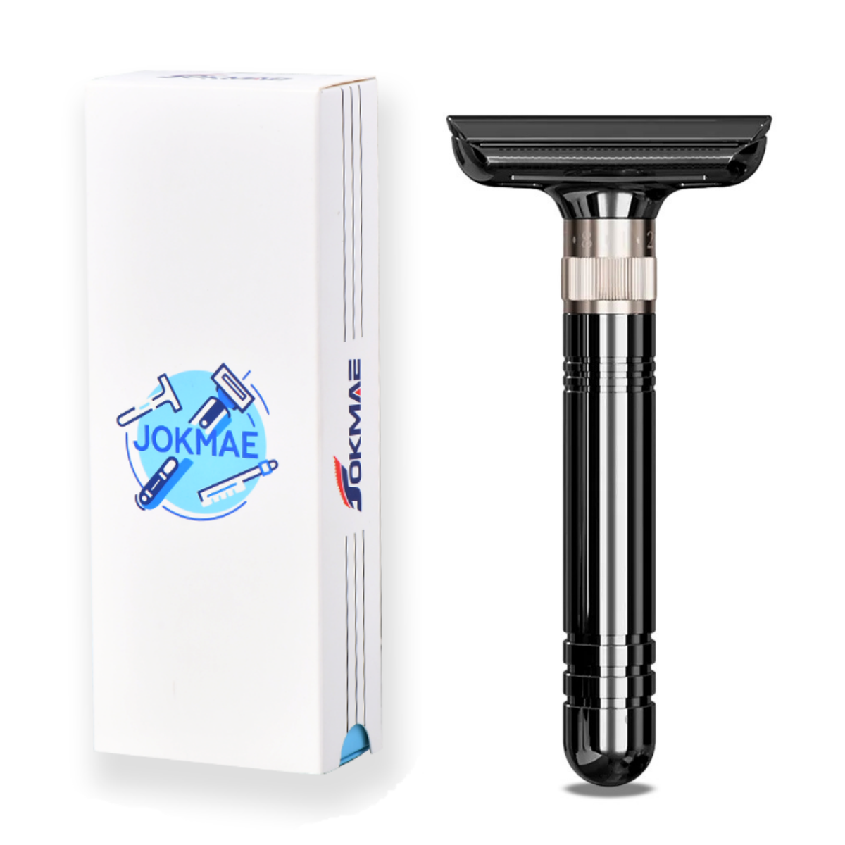 Men's Double-Sided Blade Adjustable Speed Zinc Alloy Stainless Steel Safety Razor