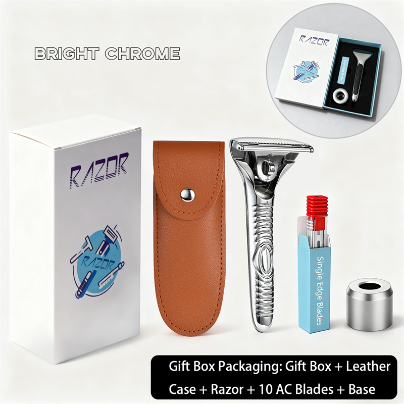Magnetic Single Blade Razor w/ Roller Guide & Luxury Gift Set | Zero Waste Shave