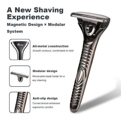 Multicolor Magnetic Roller Shaver Zinc Alloy Stainless Steel Safety Razor For Men and Women