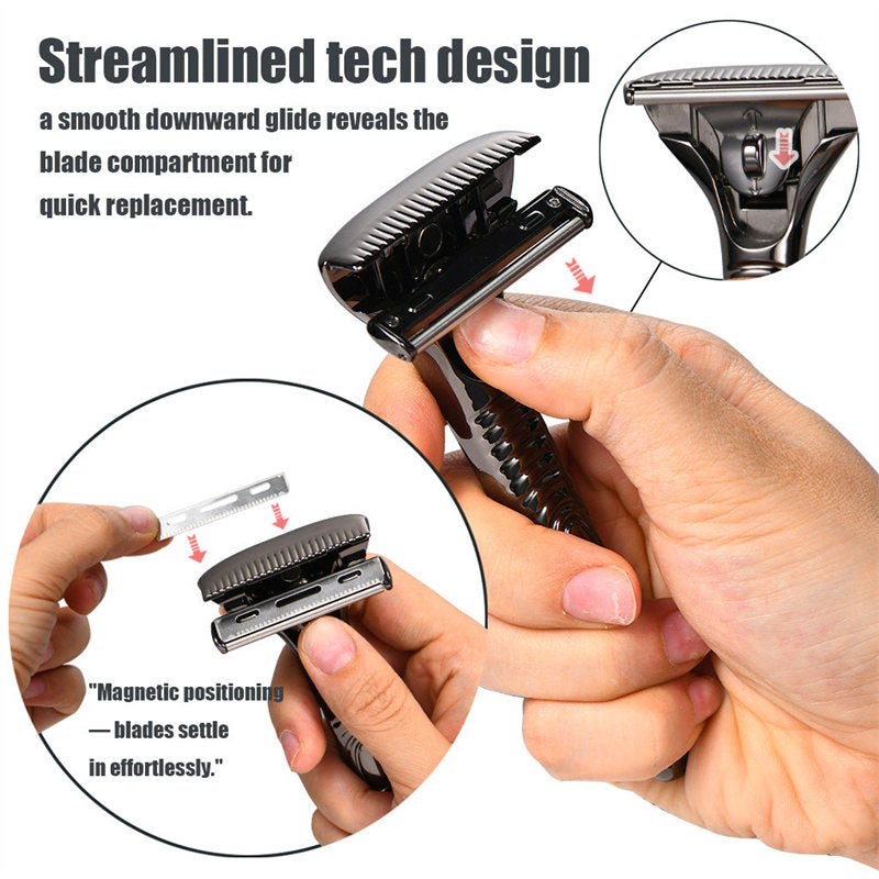 Multicolor Magnetic Roller Shaver Zinc Alloy Stainless Steel Safety Razor For Men and Women