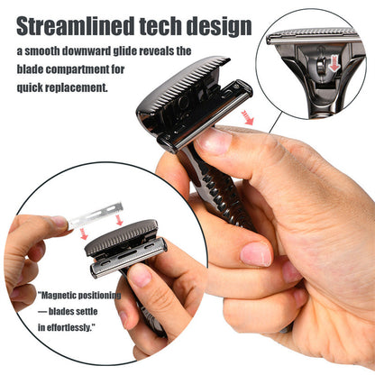 Multicolor Magnetic Roller Shaver Zinc Alloy Stainless Steel Safety Razor For Men and Women