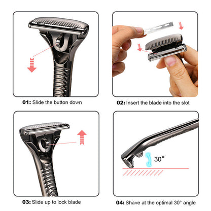 Multicolor Magnetic Roller Shaver Zinc Alloy Stainless Steel Safety Razor For Men and Women