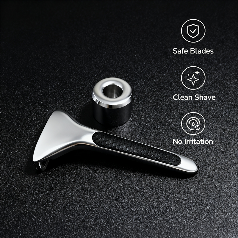 Eco-Luxe Double Edge Razor Set w/ Premium Case, Stand & 10 Blades. The Ultimate Sustainable Shaving Experience & Perfect Gift.