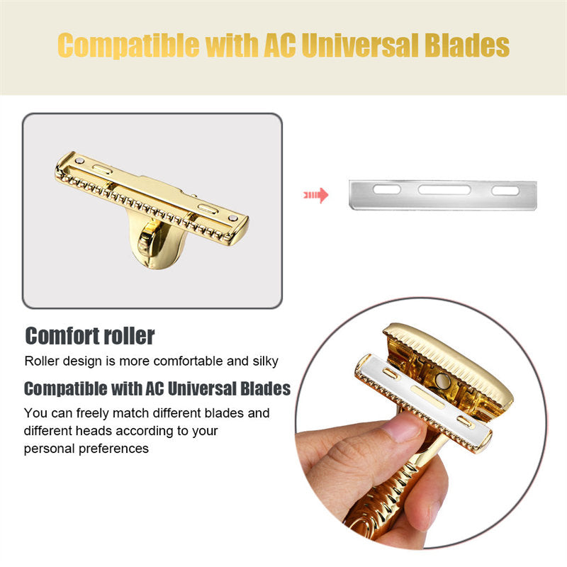 Multicolor Magnetic Sawtooth Razor Zinc Alloy Stainless Steel Safety Razor For Family